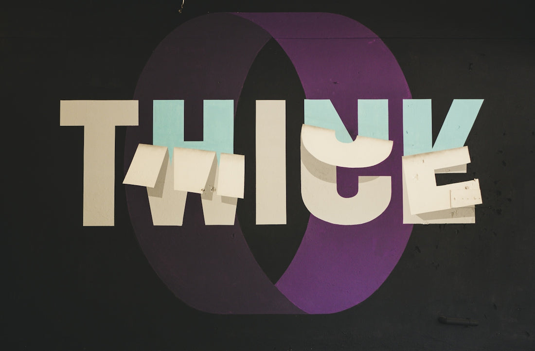Think Twice graphic art
