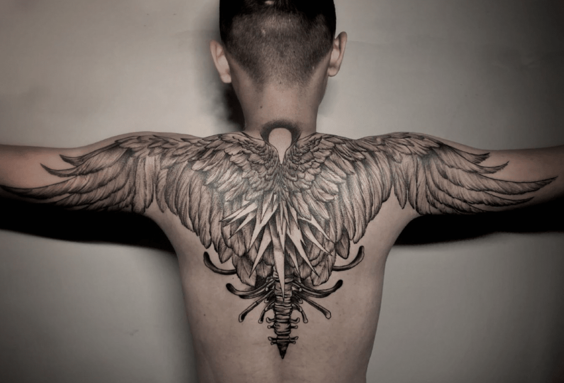 Wing tattoo design - TATTOO